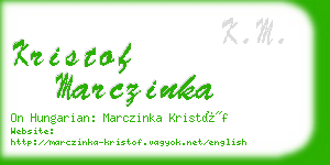 kristof marczinka business card